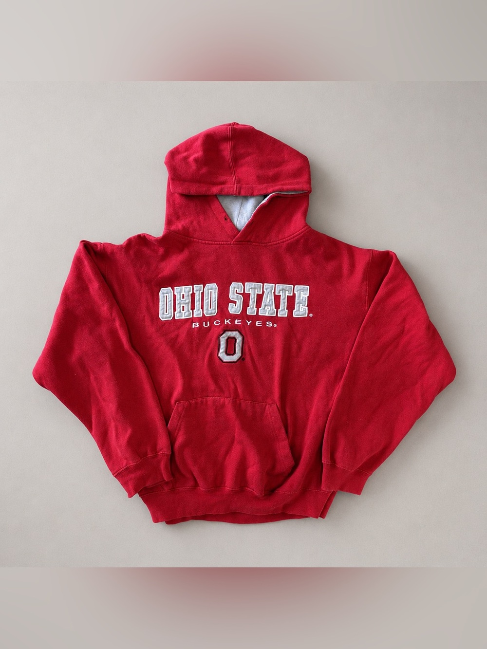 Vintage y2k Ohio state buckeyes red oversized hoodie